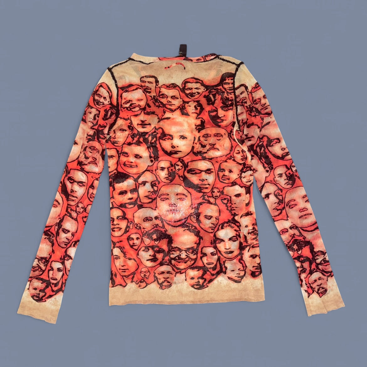 Jean Paul Gaultier Face Graphic Mesh Long Sleeve