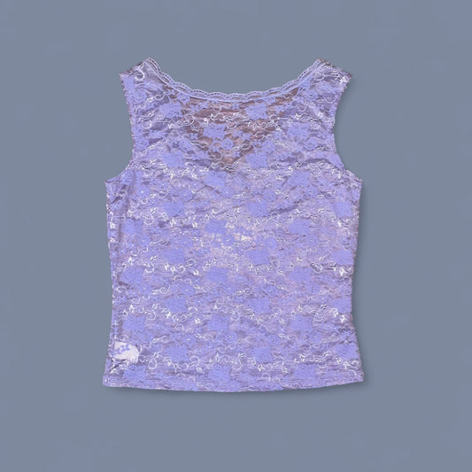 Vintage 00s Periwinkle Lace Top